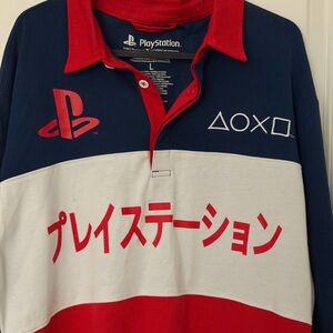 Sony Long Sleeve Shirt - Red, Blue, White